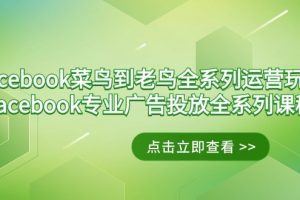 【2024.02.24】Facebook-菜鸟到老鸟全系列运营玩法+Facebook-专业广告投放全系列课程百度网盘免费下载-芽米宝库