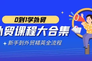 【2024.02.21】外贸-课程大合集，0到1学外贸，新手到外贸精英全流程（180节课）百度网盘免费下载-芽米宝库