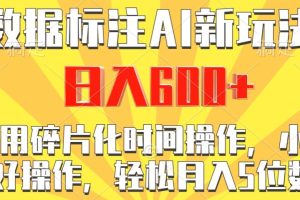 【2024.02.20】数据标注AI新玩法，利用碎片化时间操作，日入600+百度网盘免费下载-芽米宝库