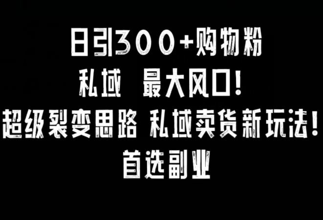 图片[1]-【2024.02.20】日引300+购物粉，超级裂变思路，私域卖货新玩法，小红书首选副业百度网盘免费下载-芽米宝库