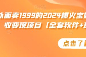 【2024.02.17】外面卖1999的2024爆火宝妈粉回收变现项目【全套软件+玩法】百度网盘免费下载-芽米宝库