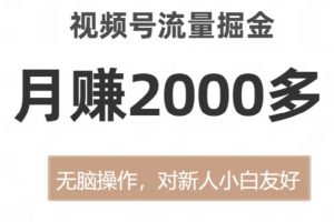 【2024.02.08】视频号流量掘金，月赚2000多，无脑操作，对新人小白友好百度网盘免费下载-芽米宝库