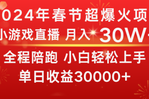 【2024.02.03】龙年2024过年期间，最爆火的项目 抓住机会 普通小白如何逆袭一个月收益30W+百度网盘免费下载-芽米宝库