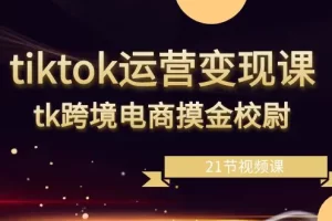 【2024.02.01】tiktok运营变现课，tk跨境电商摸金校尉（21节视频课）百度网盘免费下载-芽米宝库