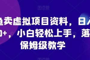 【2024.01.29】闲鱼卖虚拟项目资料，日入1000+，小白轻松上手，落地保姆级教学百度网盘免费下载-芽米宝库