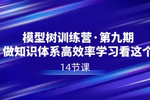 【2024.01.23】模型树特训营·第九期，做知识体系高效率学习看这个（14节课）百度网盘免费下载-芽米宝库