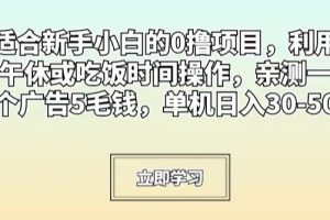【2024.01.22】适合新手小白的0撸项目，利用午休或吃饭时间操作，亲测一个广告5毛钱，单机日入30-50百度网盘免费下载-芽米宝库