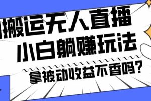 【2024.01.18】暴力搬运国外娱乐比赛无人直播躺赚玩法，小白简单创造被动收入百度网盘免费下载-芽米宝库