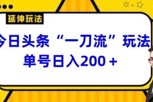 【2024.01.16】今日头条独家“一刀流”玩法单号日入200+百度网盘免费下载-芽米宝库