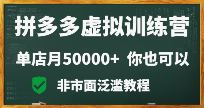 图片[1]-【2024.01.15】拼多多虚拟电商训练营月入30000+你也行，暴利稳定长久，副业首选百度网盘免费下载-芽米宝库