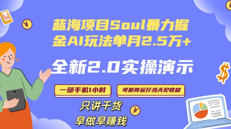 图片[1]-【2024.01.15】Soul怎么做到单月变现25000+，全新2.0AI掘金玩法，全程实操演示，小白好上手百度网盘免费下载-芽米宝库
