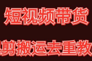 【2024.01.11】混剪去重短视频带货玩法，混剪搬运简单过原创思路分享百度网盘免费下载-芽米宝库