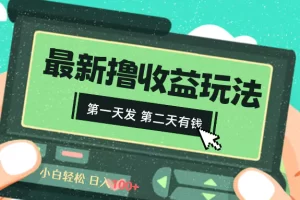 【2024.01.09】2024最新撸视频收益玩法，第一天发，第二天就有钱百度网盘免费下载-芽米宝库
