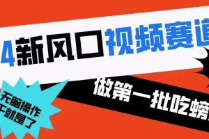 【2024.01.09】2024新风口视频赛道 做第一批吃螃蟹的人 10分钟一条原创视频 小白无脑操作百度网盘免费下载-芽米宝库