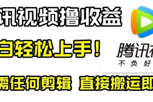 【2024.01.05】腾讯视频分成计划，每天无脑搬运，无需任何剪辑！百度网盘免费下载-芽米宝库