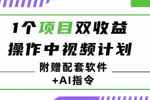 【2023.12.31】1个项目双收益？操作中视频计划1天最高3100+收益？（附赠配套软件+AI指令）百度网盘免费下载-芽米宝库