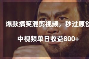 【2023.12.30】爆款搞笑混剪视频，百分百过原创，单日中视频播放收益800+百度网盘免费下载-芽米宝库