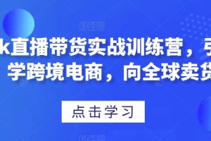 【2023.12.24】TikTok直播带货实战训练营，引流爆单，学跨境电商，向全球卖货！百度网盘免费下载-芽米宝库