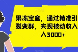 【2023.12.22】果冻宝盒，通过精准引流和裂变群，实现被动收入，日入3000+百度网盘免费下载-芽米宝库