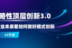 【2023.12.21】战略性顶层创新3.0，从商业本质看如何做好模式创新（43节课）百度网盘免费下载-芽米宝库
