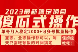 【2023.12.20】傻瓜式无脑项目 单号月入稳定2000+ 可多号批量操作 多多视频搬砖全新玩法百度网盘免费下载-芽米宝库