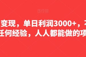 【2023.12.20】暴力变现，单日利润3000+，不需要任何经验，人人都能做的项目百度网盘免费下载-芽米宝库