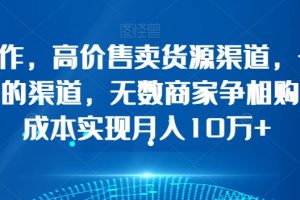 【2023.12.20】简单操作，高价售卖货源渠道，一条价值万金的渠道，无数商家争相购买，0成本实现月入10万+百度网盘免费下载-芽米宝库