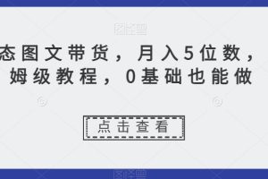 【2023.12.15】动态图文带货，月入5位数，保姆级教程，0基础也能做百度网盘免费下载-芽米宝库