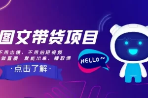 【2023.12.13】AI图文带货项目：不用出镜，不用拍短视频，不用做直播 就能出单，赚取佣金百度网盘免费下载-芽米宝库