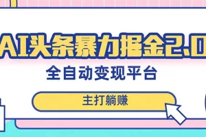 【2023.12.11】最新头条AI全自动提款机项目，独家蓝海，简单复制粘贴，单号月入5000＋轻松实现(可批量矩阵)百度网盘免费下载-芽米宝库