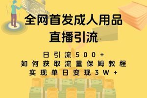 【2023.12.11】最新全网独创首发，成人用品直播引流获客暴力玩法，单日变现3w保姆级教程百度网盘免费下载-芽米宝库