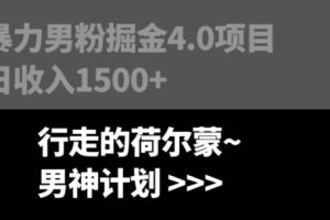 【2023.12.09】暴力男粉掘金4.0项目不违规不封号无脑复制单人操作日入1000+百度网盘免费下载-芽米宝库