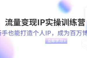 【2023.12.06】流量变现-IP实操训练营：新手也能打造个人IP，成为百万 博主（46节课）百度网盘免费下载-芽米宝库