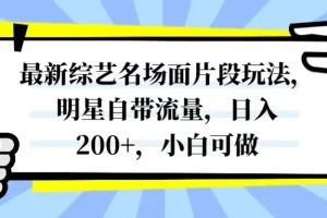【2023.12.04】最新综艺名场面片段玩法，明星自带流量，日入200+，小白可做百度网盘免费下载-芽米宝库