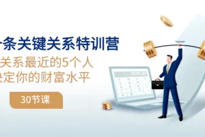 【2023.12.04】三十条关键关系特训营：你关系 最近的5个人决定你的财富水平（30节课）百度网盘免费下载-芽米宝库