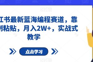 【2023.11.28】小红书最新蓝海编程赛道，靠复制粘贴，月入2W+，实战式教学百度网盘免费下载-芽米宝库