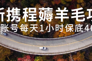 【2023.11.25】最新携程薅羊毛项目，单账号每天1小时保底收益40+，可矩阵操作百度网盘免费下载-芽米宝库