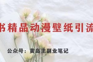 【2023.11.24】小红书精品动漫壁纸引流变现项目，一条龙变现玩法分享百度网盘免费下载-芽米宝库