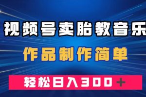 【2023.11.22】视频号卖胎教音乐，作品制作简单，一单49，轻松日入300＋百度网盘免费下载-芽米宝库