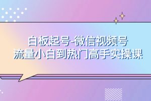 【2023.11.22】白板起号-微信视频号流量小白到热门高手实操课百度网盘免费下载-芽米宝库