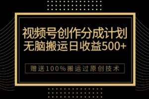 【2023.11.17】视频号分成计划与私域双重变现，纯搬运无技术，日入3~5位数百度网盘免费下载-芽米宝库