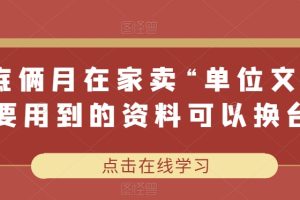 【2023.11.12】年底俩月在家卖“单位文员”需要用到的资料可以换台车百度网盘免费下载-芽米宝库