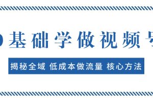 【2023.11.08】0基础学做视频号：揭秘全域 低成本做流量 核心方法 快速出爆款 轻松变现百度网盘免费下载-芽米宝库