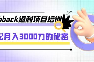 【2023.11.08】cashback返利项目培训：轻松月入3000刀的秘密（8节课）百度网盘免费下载-芽米宝库