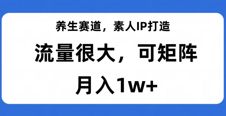 图片[1]-【2023.11.01】养生赛道，素人IP打造，流量很大，可矩阵，月入1w+百度网盘免费下载-芽米宝库