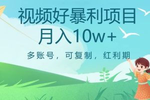 【2023.10.29】视频号暴利项目，多账号，可复制，红利期，月入10w+百度网盘免费下载-芽米宝库