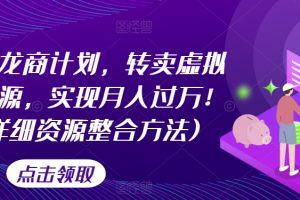 【2023.10.29】游戏回龙商计划，转卖虚拟游戏资源，实现月入过万！(超详细资源整合方法)百度网盘免费下载-芽米宝库