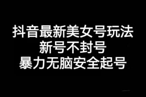 【2023.10.27】抖音最新美女号玩法，新号不封号，暴力无脑安全起号百度网盘免费下载-芽米宝库