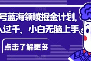 【2023.10.26】视频号蓝海领域掘金计划，日入过千，小白无脑上手百度网盘免费下载-芽米宝库