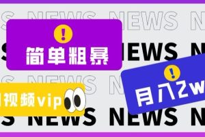 【2023.10.25】简单粗暴零成本，高回报，全网视频VIP掘金项目，月入2万＋百度网盘免费下载-芽米宝库